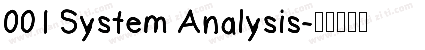 001 System Analysis字体转换